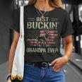 Usa Flag Best Buckin Grandpa Ever Deer Hunting Fathers Day Gift For Mens Unisex T-Shirt Gifts for Her