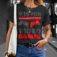 V Is For Valentine Video Games Valentines Day Gamer T-Shirt Gifts for Her