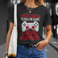 V Is For Video Games Gamer Kids Boys Valentines Day T-Shirt Gifts for Her
