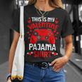 This Is My Valentine Pajama Videogame Controller Gamer T-Shirt Gifts for Her