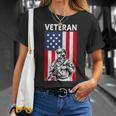 Veteran Usa Flag Proud American Veteran T-Shirt Gifts for Her