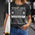 Veterans Creed Patriot War Usa Oath Grandpa T-Shirt Gifts for Her