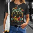 Video Game Level Up To Grandpa 2023 New Dad Fathers Day Unisex T-Shirt Gifts for Her