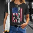 Vintage American Flag Football Dad Daddy Men T-Shirt Gifts for Her