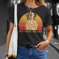 Vintage Best Aussie Dad Ever Papa Australian Shepherd Dog V2 Unisex T-Shirt Gifts for Her