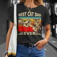 Vintage Best Cat Dad Ever And Retro For Dad Men Fathers Day Unisex T-Shirt Gifts for Her