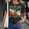 Vintage Best Cat Dad Ever Bump Fit V2 T-Shirt Gifts for Her