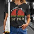 Vintage Best Grandpa By Par Golfing Grandpa Gift Quote Unisex T-Shirt Gifts for Her