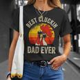 Mens Vintage Chicken Dad Best Cluckin Dad Ever Proud Daddy Farmer T-Shirt Gifts for Her