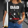 Vintage Dad Dad Of 3 Boys Battery Low Fathers Day T-Shirt Gifts for Her