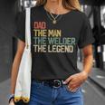 Mens Vintage Dad Man Welder Legend Welding Father Weld Daddy T-Shirt Gifts for Her