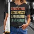 Vintage Gamer Girl T-Shirt, Tochter & Schwester Gaming Legende Geschenke für Sie