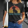 Vintage Malteser Hunde Hunderasse Hundeliebhaber Hund T-Shirt Geschenke für Sie