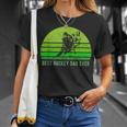 Vintage Retro Best Hockey Dad Ever Funny DadFathers Day Gift For Mens Unisex T-Shirt Gifts for Her