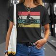 Vintage Retro Snowmobile Papa Snowmobiling Silhouette T-Shirt Gifts for Her