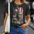 Vintage Us Flag Veteran Thank You Military Boot Veteran Day Unisex T-Shirt Gifts for Her