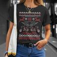 Weihnachten Motorrad Geschenk Biker Hässliche Weihnachten T-Shirt Geschenke für Sie