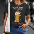 Weihnachtsmann Ein Bier Zu Bieten T-Shirt Geschenke für Sie