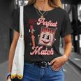 We’Re A Perfect Match Retro Groovy Valentines Day Matching T-Shirt Gifts for Her