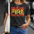 Wildland Fire Rescue Department Firefighters Firemen Uniform T-Shirt Gifts for Her