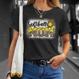 Womens Leopard Softball Mom Softball Game Day Vibes Mothers Day Unisex T-Shirt Gifts for Her