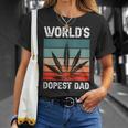 Worlds Dopest Dad Marijuana Cannabis Weed Vintage T-Shirt Gifts for Her