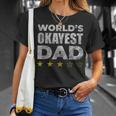 Worlds Okayest Dad Vintage Style T-Shirt Gifts for Her