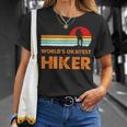 Worlds Okayest Hiker Vintage Retro Hiking Camping Men T-Shirt Gifts for Her