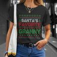 Xmas Santas Favorite Granny Funny Ugly Christmas Sweater Funny Gift Unisex T-Shirt Gifts for Her