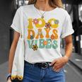 100 Days Of School Vibes 100Th Day Of School Retro GroovyT-shirt Gifts for Her