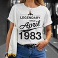 40 Geburtstag 40 Jahre Alt Legendär Seit April 1983 T-Shirt Geschenke für Sie