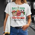 Balls Deep In Christmas Spirit Santa Xmas Holiday T-shirt Gifts for Her