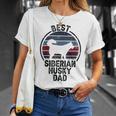 Best Dog Father Dad Vintage Siberian Husky T-Shirt Gifts for Her