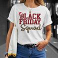 Black Friday Squad Buffalo Plaid Leopard Printed Gift Unisex T-Shirt Gifts for Her