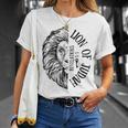 Mens Womens Christian Jesus Lion Of Tribe Judah Cross T-Shirt Gifts for Her