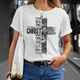 Christian Jesus Lion Of Tribe Judah Cross Lion Of Judah V5 T-Shirt Gifts for Her