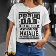 Family Fathers Day Dad Daughter Natalie Name Men Unisex T-Shirt Gifts for Her