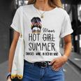 Hot Girl Mom Summer Snack Wine In Bed By Nine Quote Women Unisex T-Shirt Gifts for Her