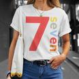 Kids 7Th Birthday Boy 7 Year Old Seven | Party Age 7 Ideas Unisex T-Shirt Gifts for Her