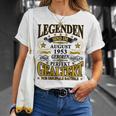 Legenden Sind Im August 1953 Geboren 70 Geburtstag Lustig T-Shirt Geschenke für Sie