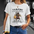 Lustiges Camping T-Shirt Camping löst Probleme, Rum den Rest - Herren Outdoor Tee Geschenke für Sie