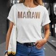 Mamaw Leopard Print Mom Cute Mothers Day Funny Grandma Unisex T-Shirt Gifts for Her