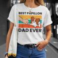 Papillon Dog Owner Best Papillon Dad Ever Unisex T-Shirt Gifts for Her