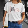 Schottische Katzen Herzschlag EKG T-Shirt für Kätzchenliebhaber Geschenke für Sie
