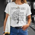 Womens September Girls Are Sunshine Mixed With A Little Hurricane T-shirt Gifts for Her