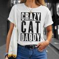 Mens Vintage Crazy Cat Daddy Best Cat Dad Ever T-Shirt Gifts for Her