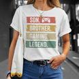 Vintage Sohn Bruder Gaming Legende Retro Video Gamer Boy T-Shirt Geschenke für Sie