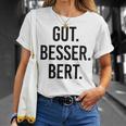 Weißes Herren T-Shirt Gut Besser Bert, Lustiges Spruch Tee Geschenke für Sie