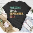 10 Years Old 10Th Bday Boy Awesome Since September 2013 T-Shirt Funny Gifts