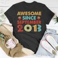 10 Years Old Awesome Since September 2013 10Th Birthday T-shirt Funny Gifts